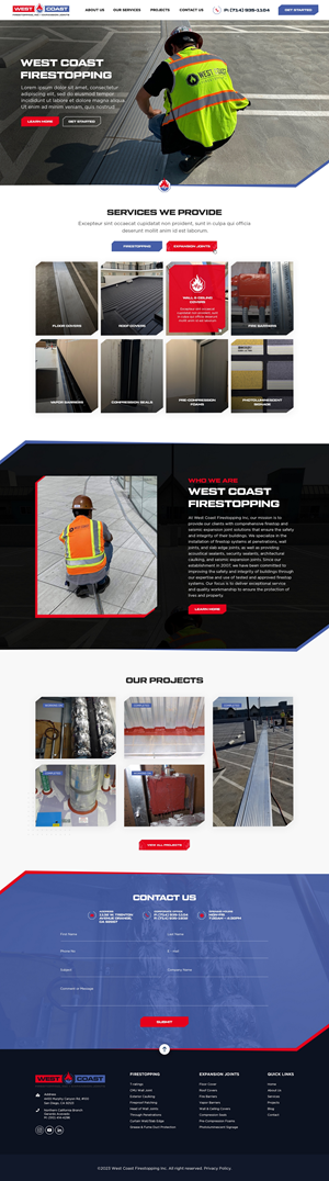 Web Design by pb for West Coast Firestopping, Inc. | Design: #31673740