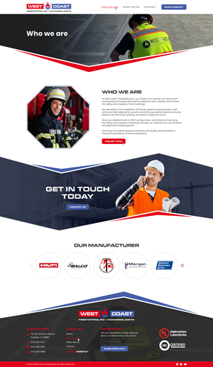 Web Design by Ved Web Services for West Coast Firestopping, Inc. | Design: #31656478