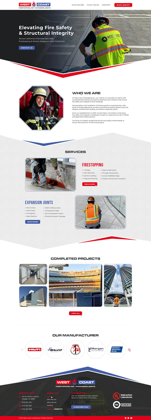 Web Design by Ved Web Services for West Coast Firestopping, Inc. | Design: #31686293