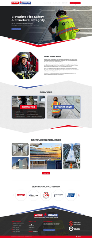 Web Design by Ved Web Services for West Coast Firestopping, Inc. | Design: #31686294