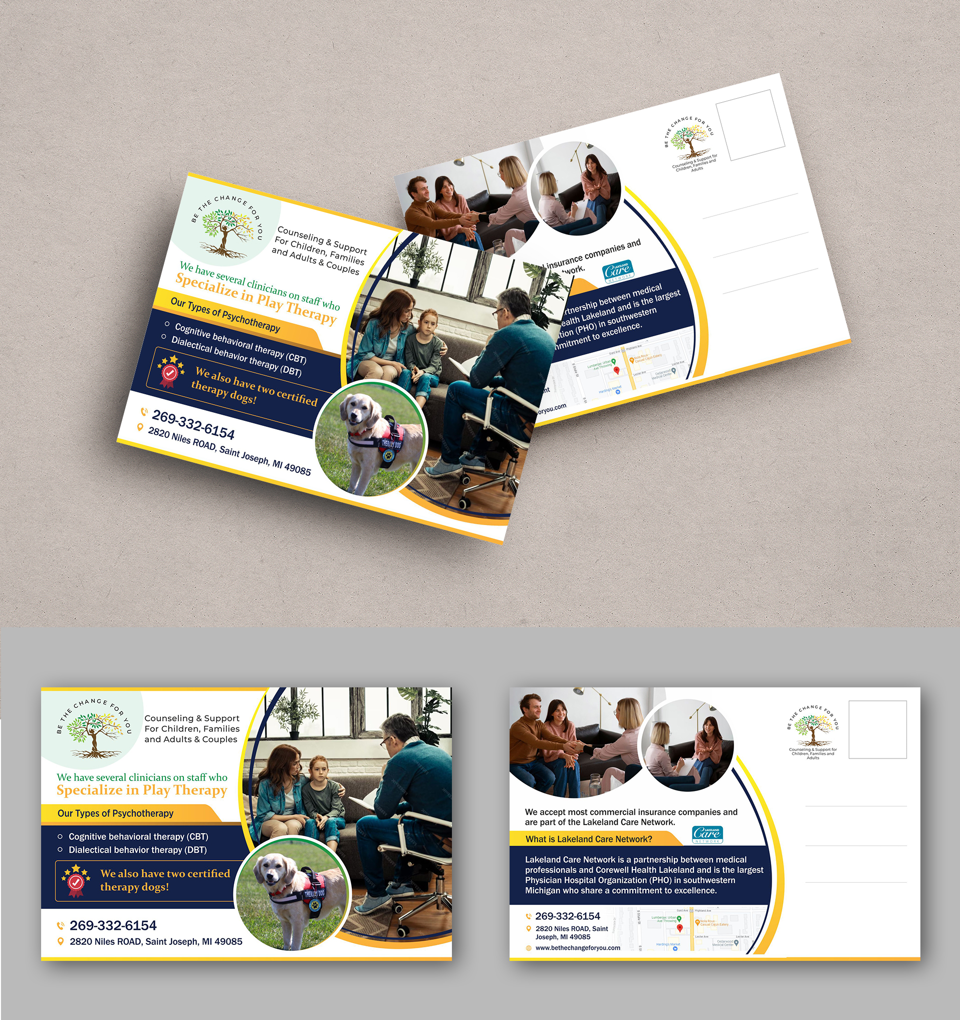 Postcard Design by KreativeMadz for Be The Change For You, LLC | Design #31632924