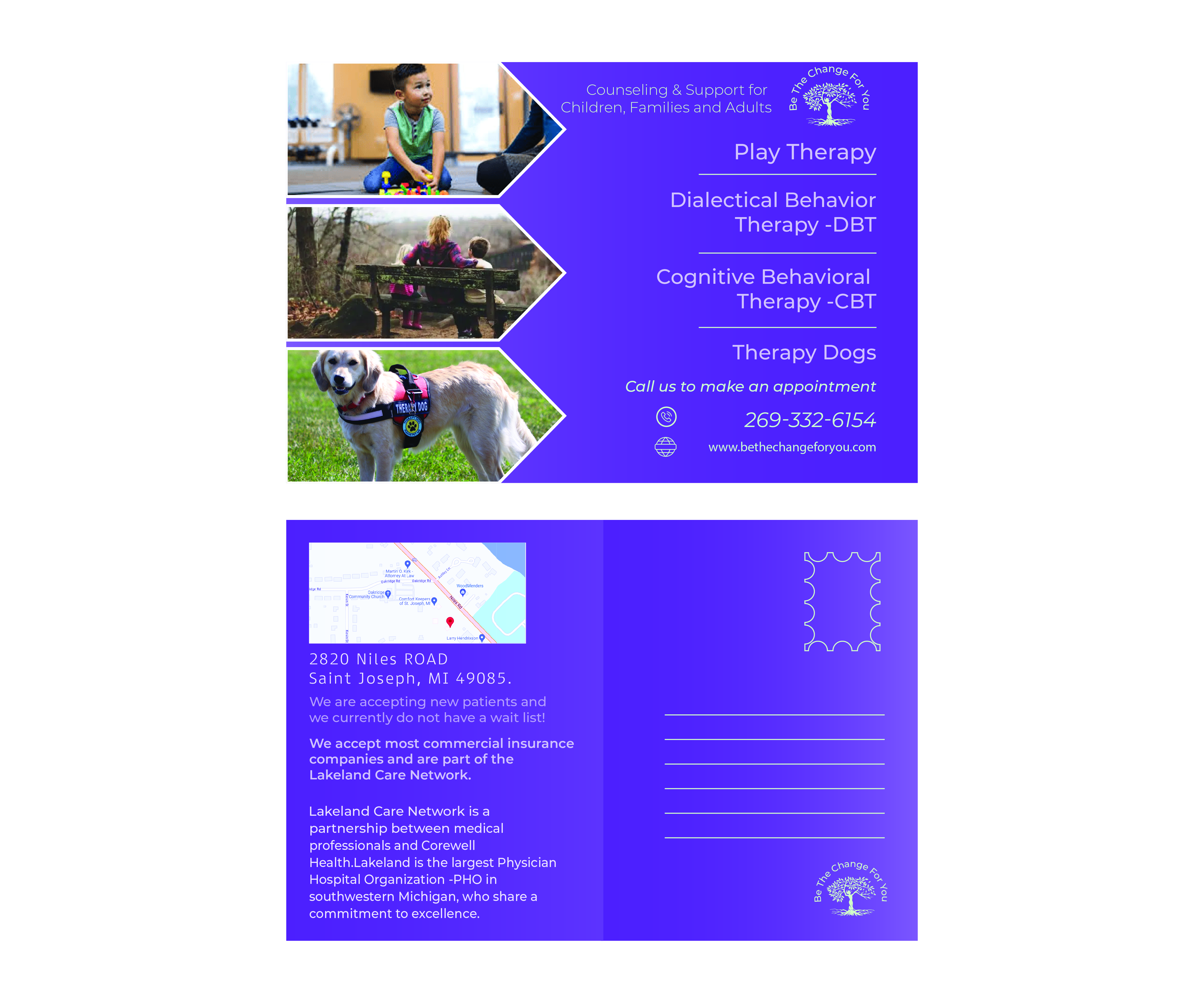 Postcard Design by creativeyalladesign for Be The Change For You, LLC | Design #31679019