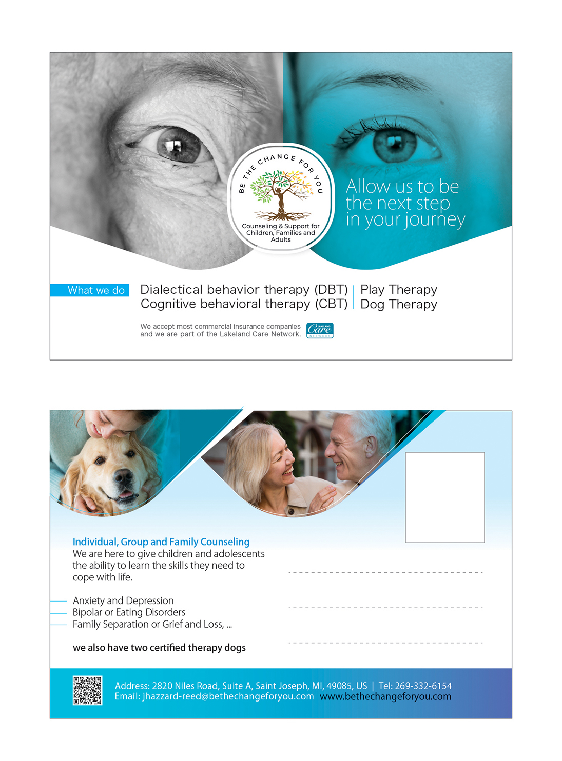 Postcard Design by homa shahi for Be The Change For You, LLC | Design #31667153