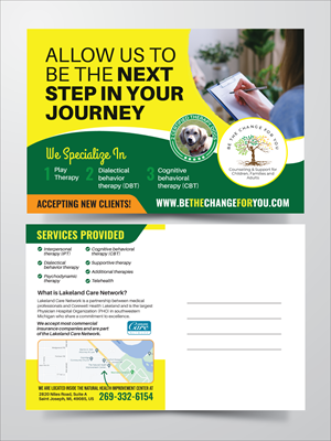 Diseño de Postal por JK18 para Be The Change For You, LLC | Diseño #31632042