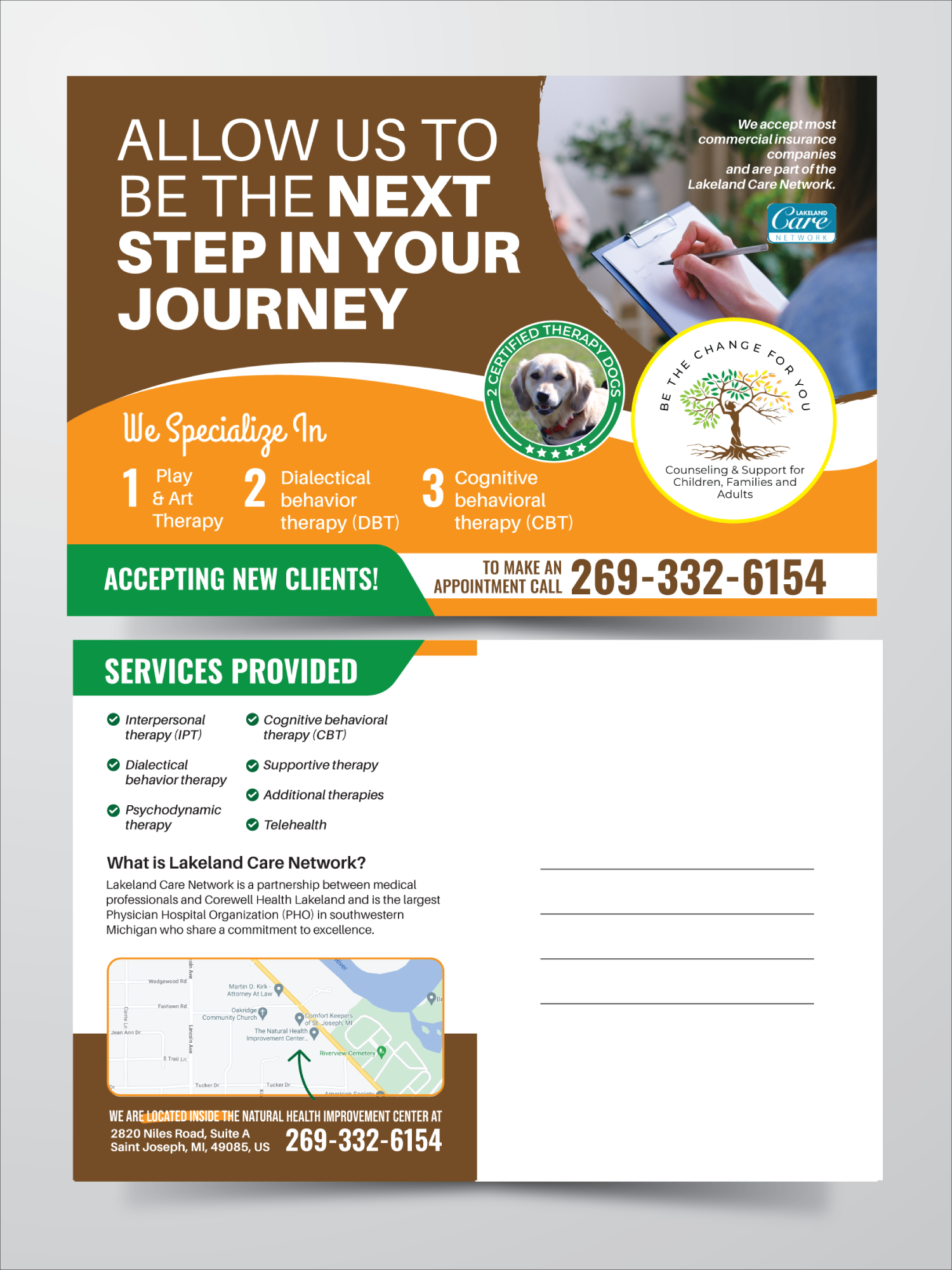 Postcard Design by JK18 for Be The Change For You, LLC | Design #31638348