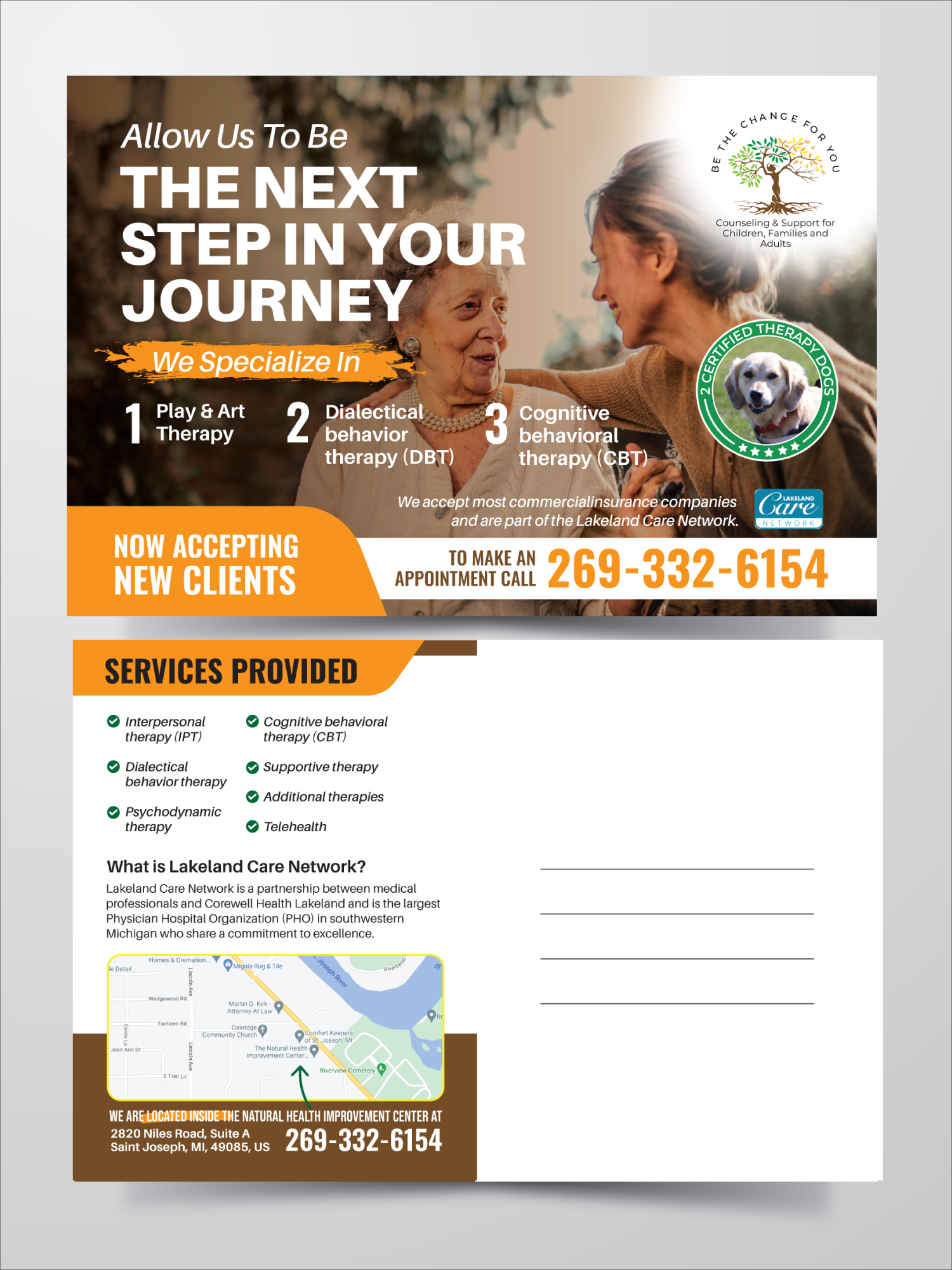 Postcard Design by JK18 for Be The Change For You, LLC | Design #31638349