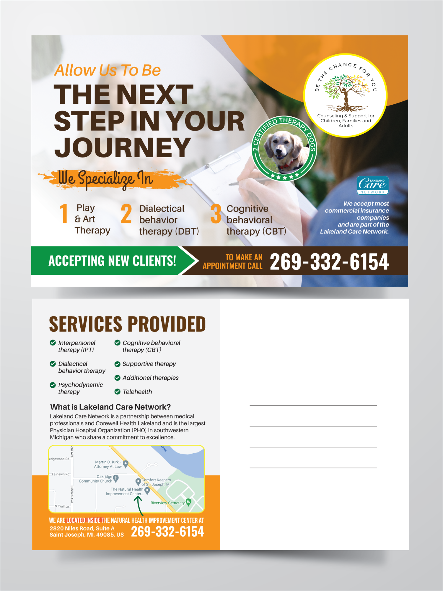 Postcard Design by JK18 for Be The Change For You, LLC | Design #31640088