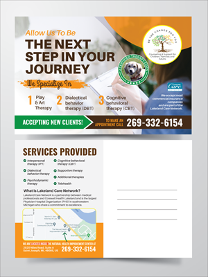 Postcard Design by JK18 for Be The Change For You, LLC | Design: #31640088