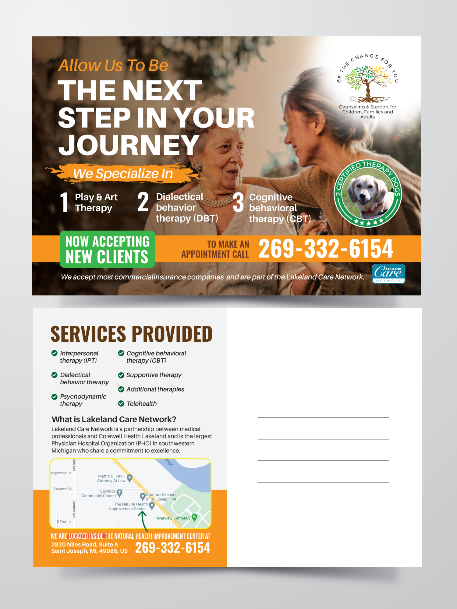 Postcard Design by JK18 for Be The Change For You, LLC | Design #31640090