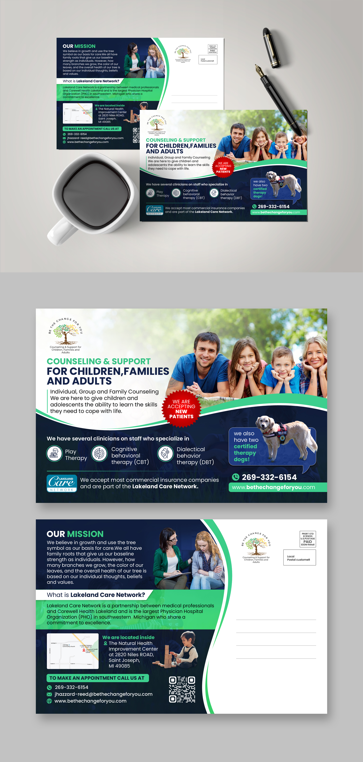 Design de Carte Postale par debdesign pour Be The Change For You, LLC | Design #31646541