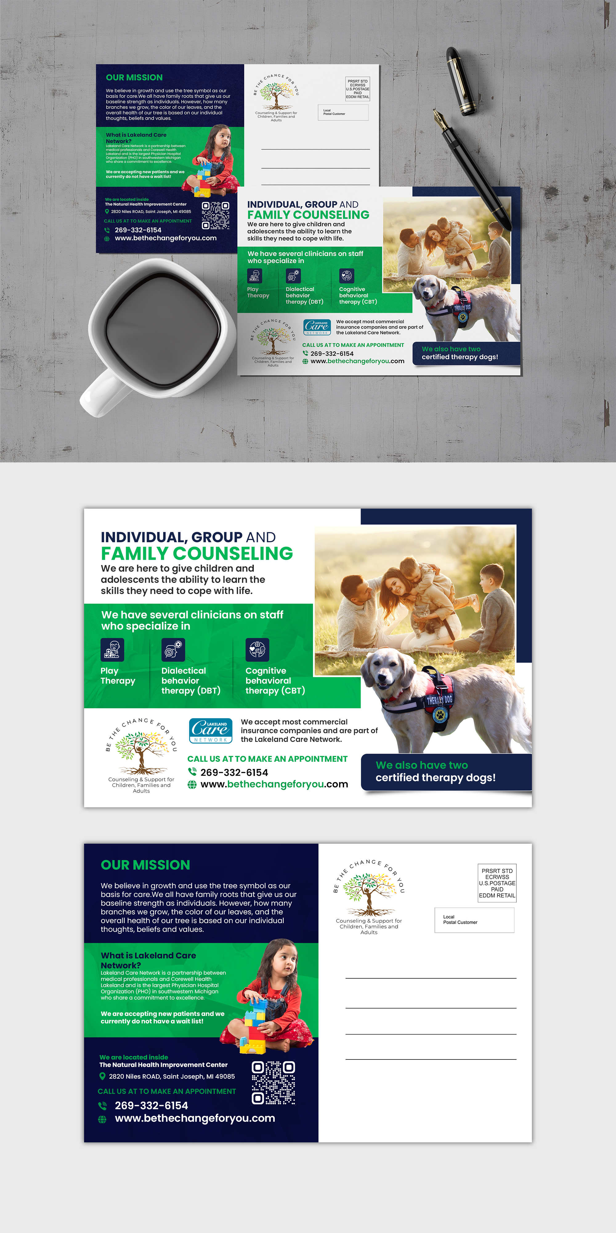 Postcard Design by debdesign for Be The Change For You, LLC | Design #31648782