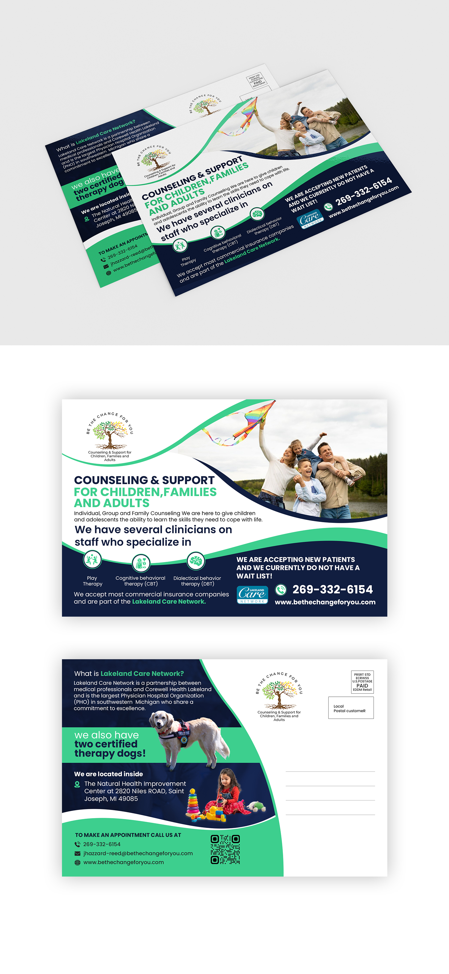 Postcard Design by debdesign for Be The Change For You, LLC | Design #31649467