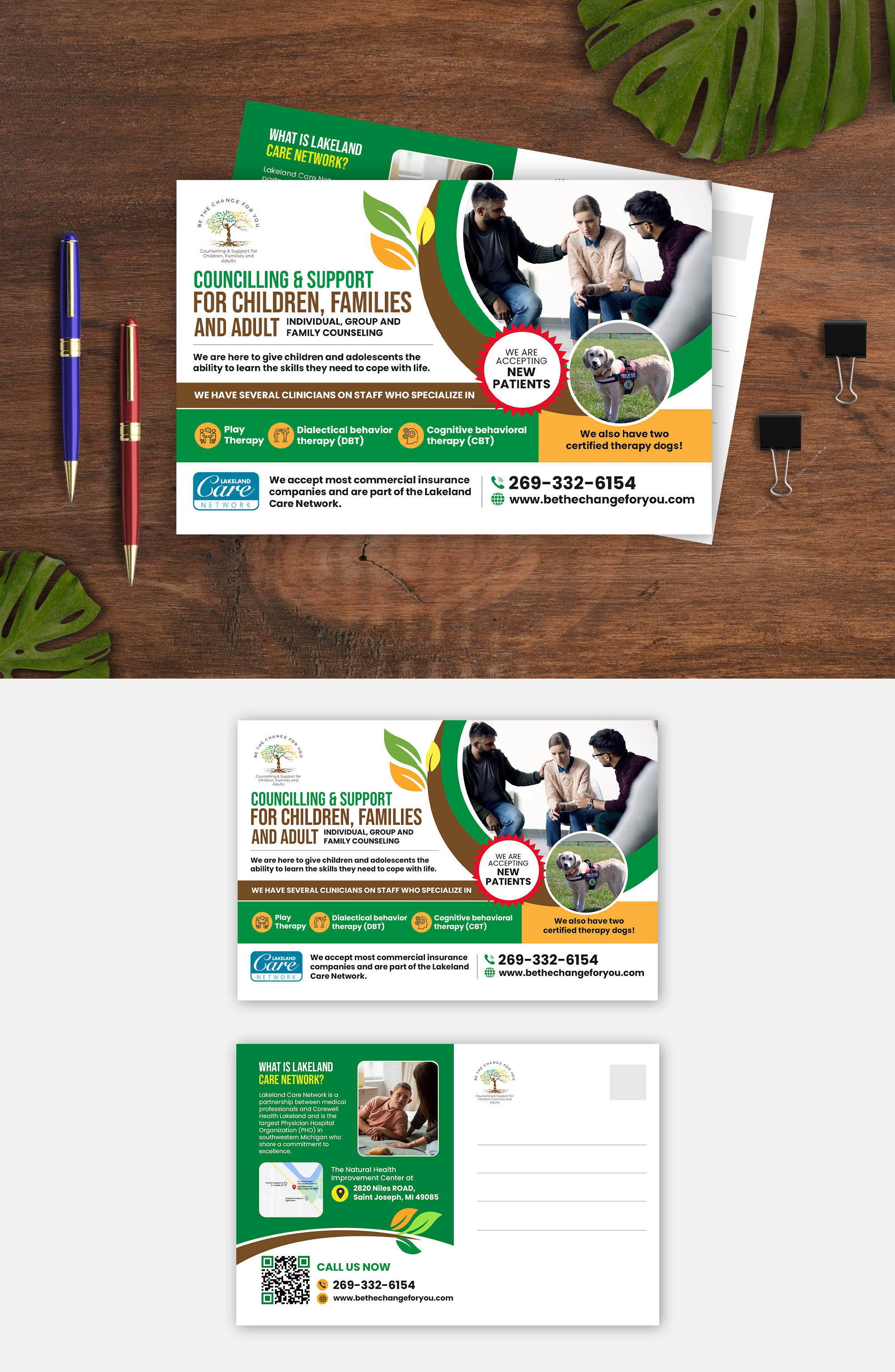 Postcard Design by debdesign for Be The Change For You, LLC | Design #31650246