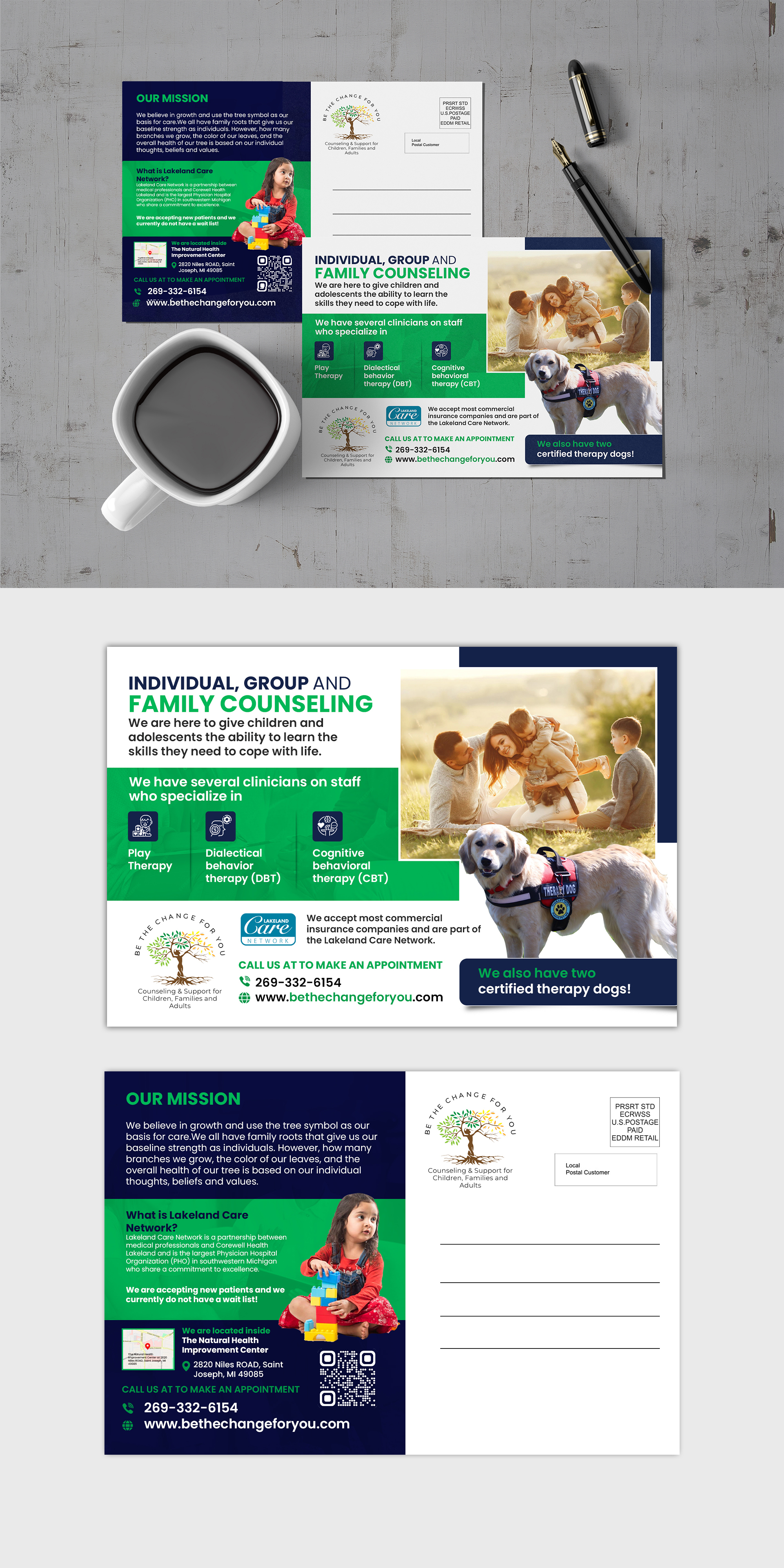 Postcard Design by debdesign for Be The Change For You, LLC | Design #31650317