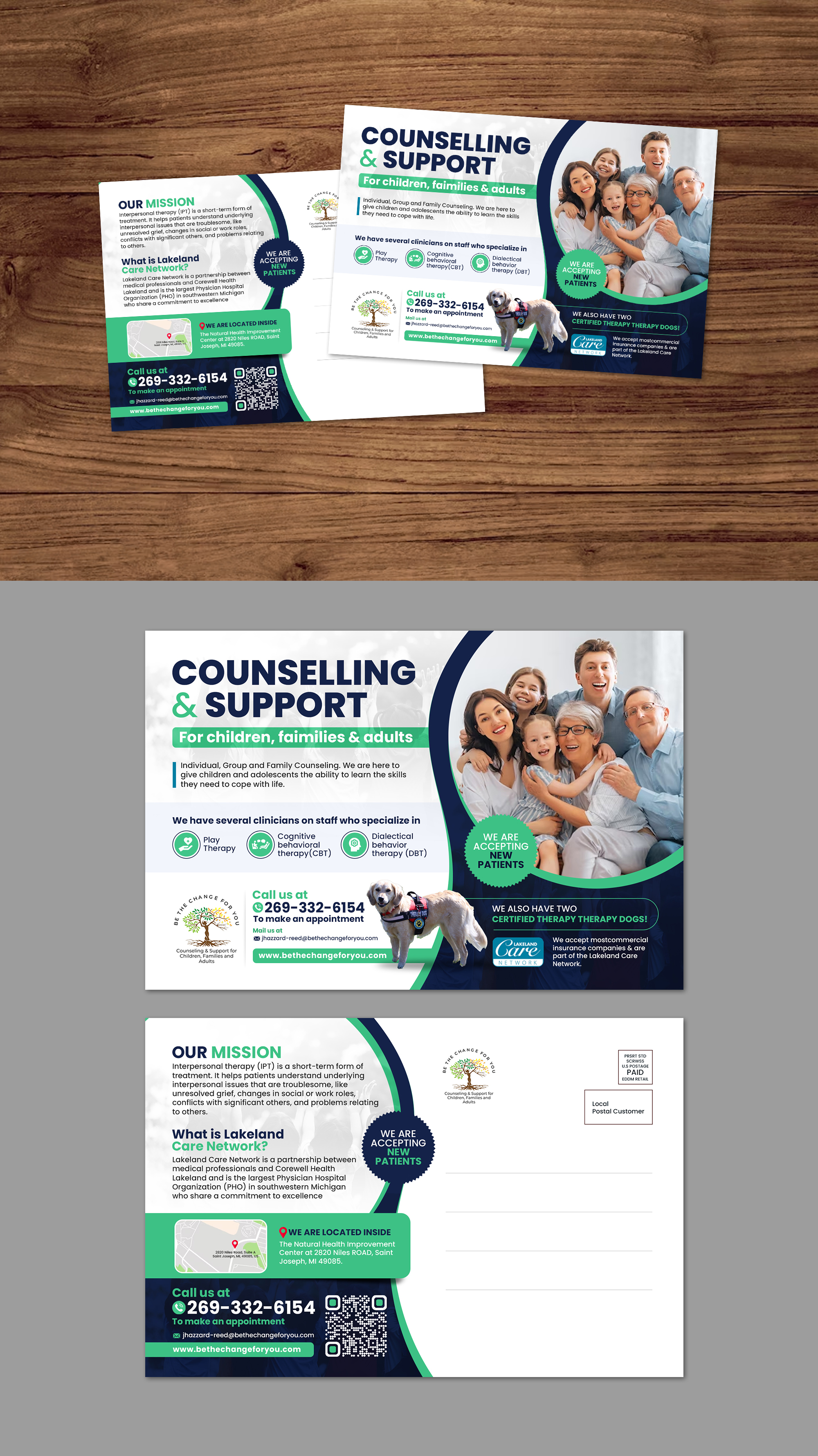 Postcard Design by debdesign for Be The Change For You, LLC | Design #31650567