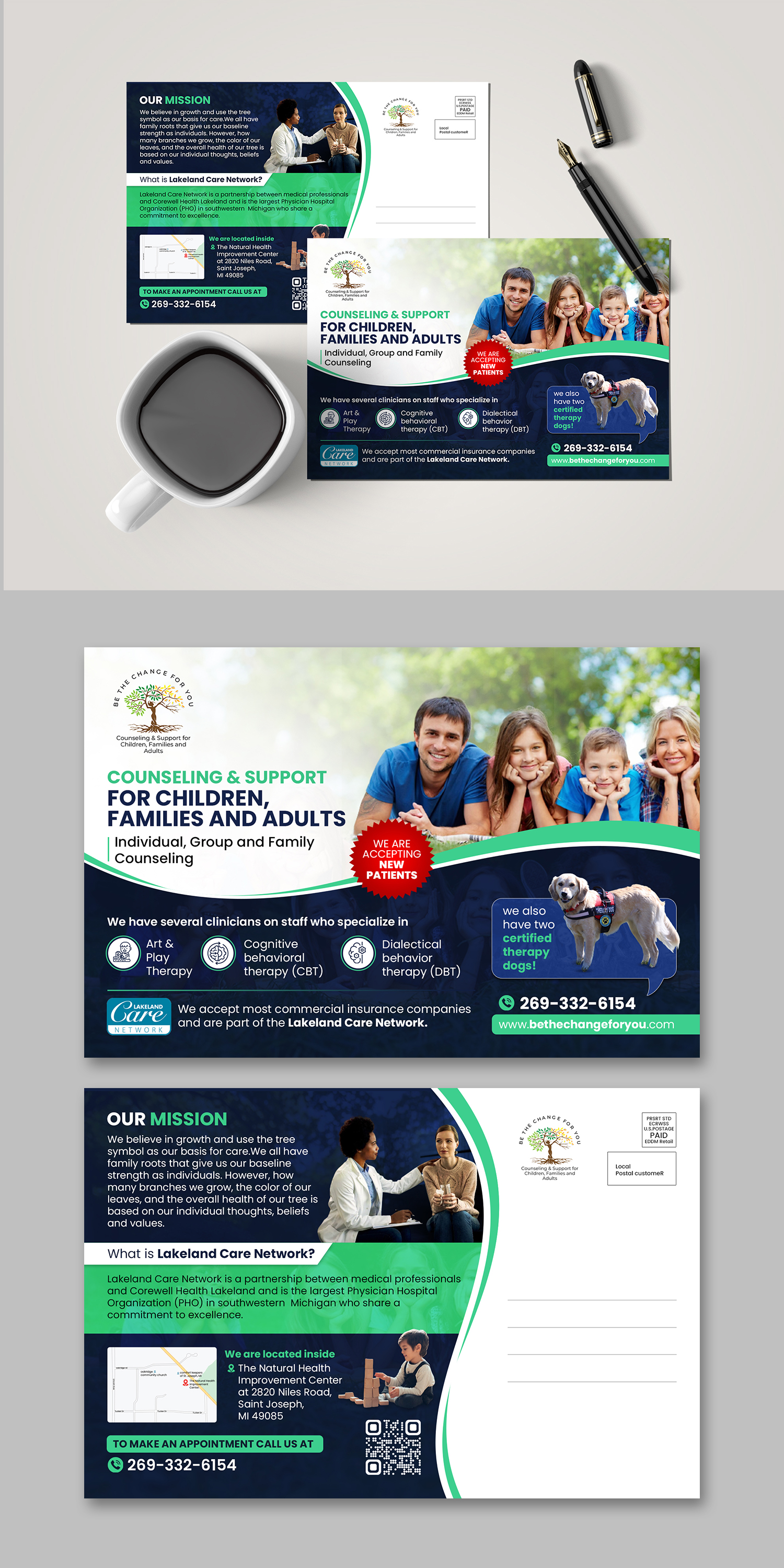 Postcard Design by debdesign for Be The Change For You, LLC | Design #31653367