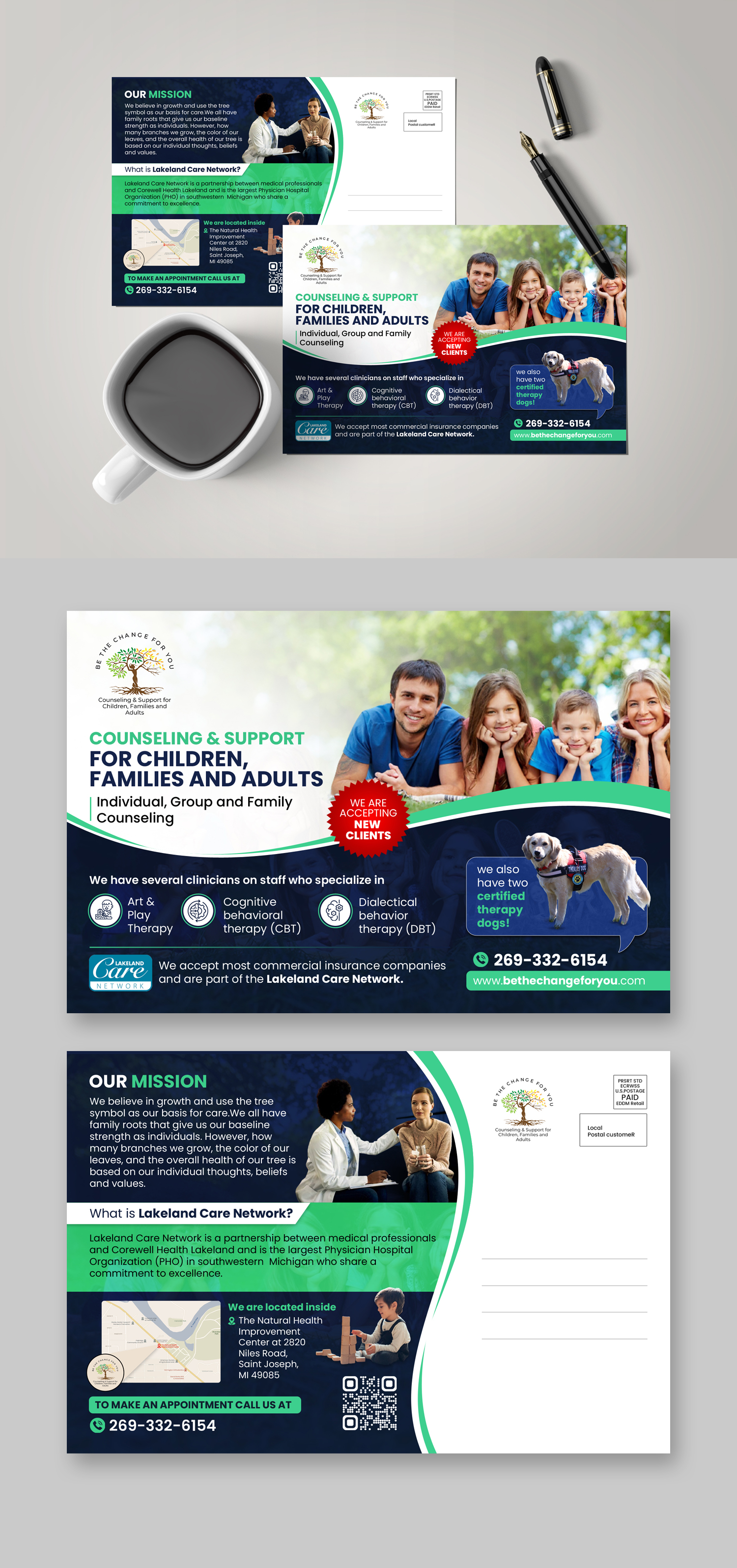 Postcard Design by debdesign for Be The Change For You, LLC | Design: #31694194