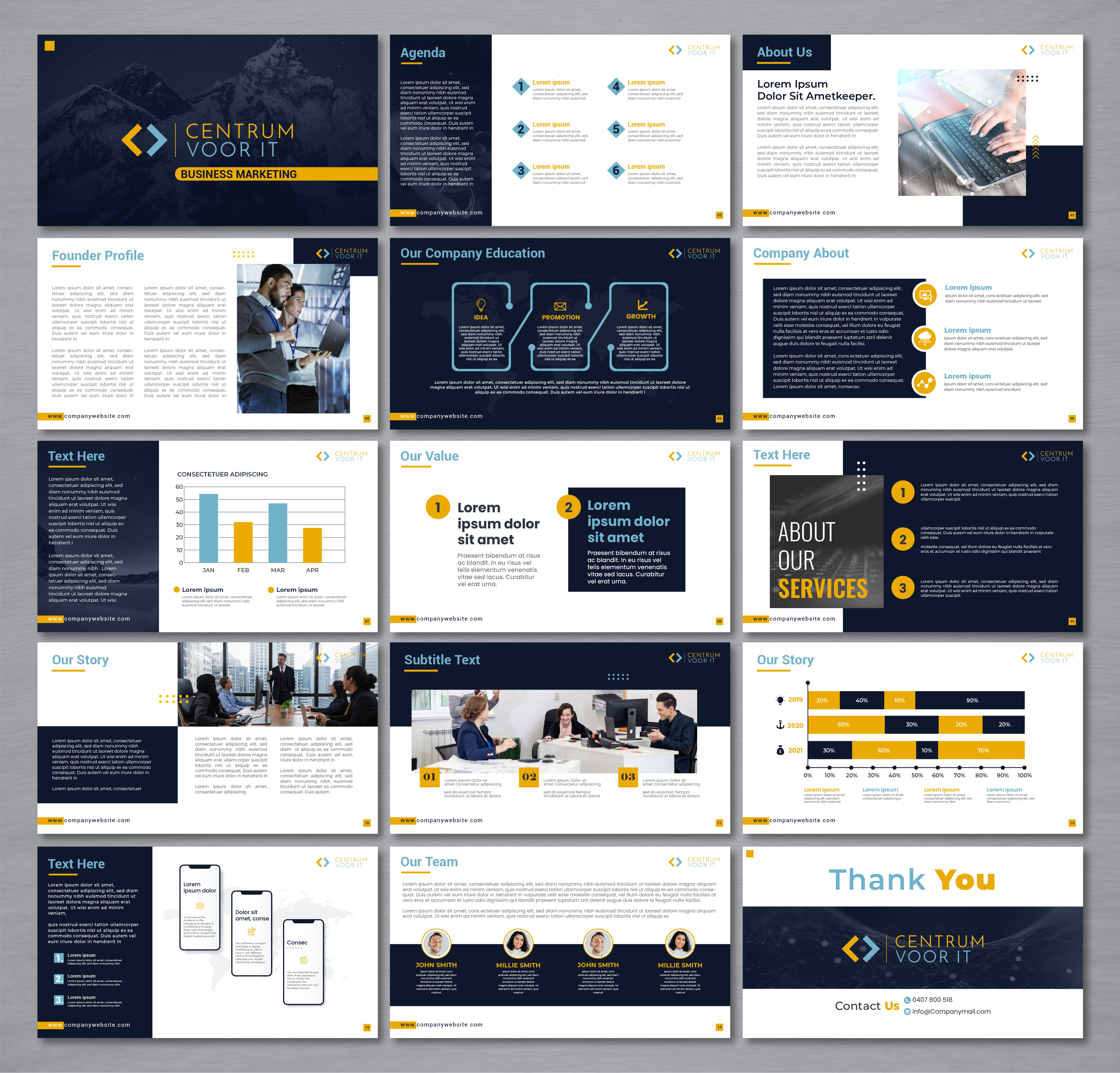 PowerPoint-Design von artbitin für Centrum voor IT       VATID: NL002201642B67 | Design: #31646893