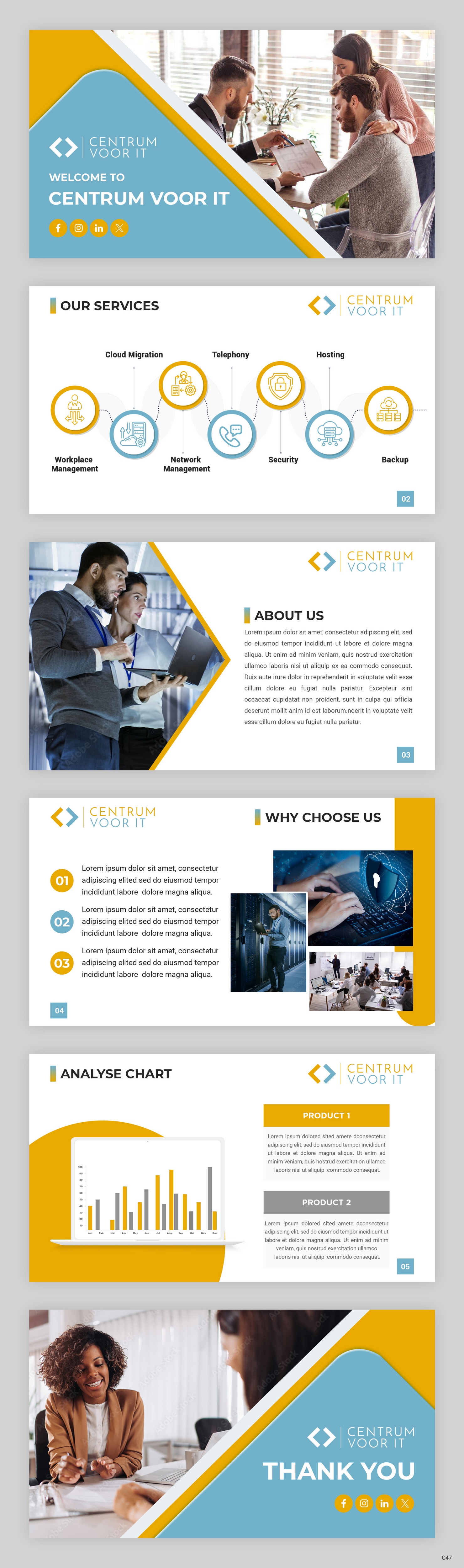 PowerPoint-Design von pb für Centrum voor IT       VATID: NL002201642B67 | Design #31650121