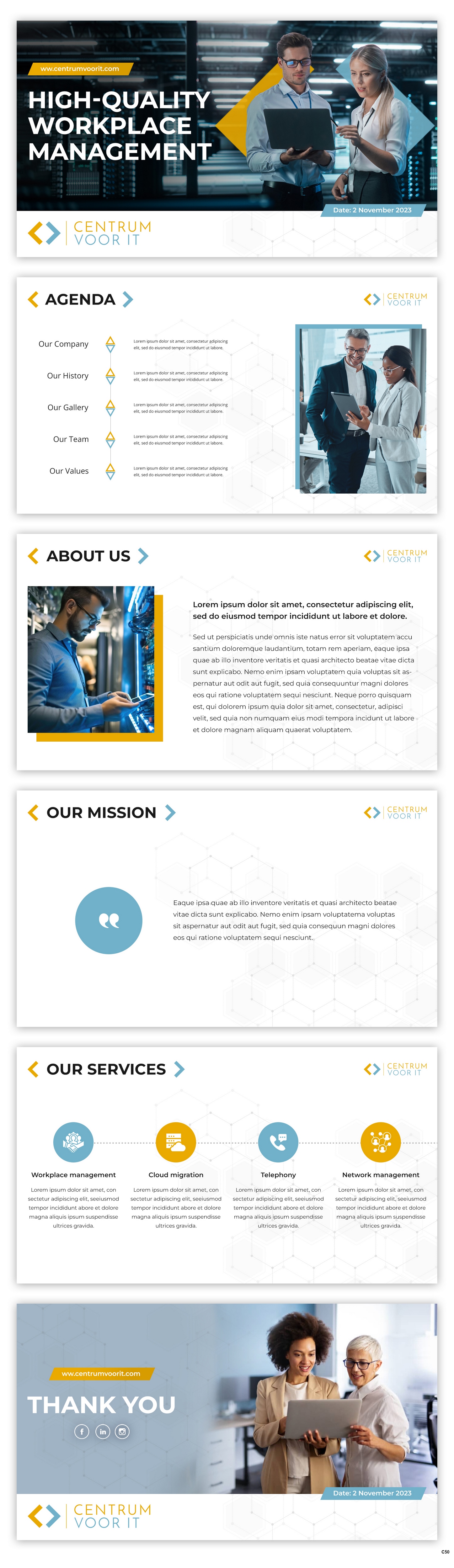 PowerPoint-Design von pb für Centrum voor IT       VATID: NL002201642B67 | Design #31650125