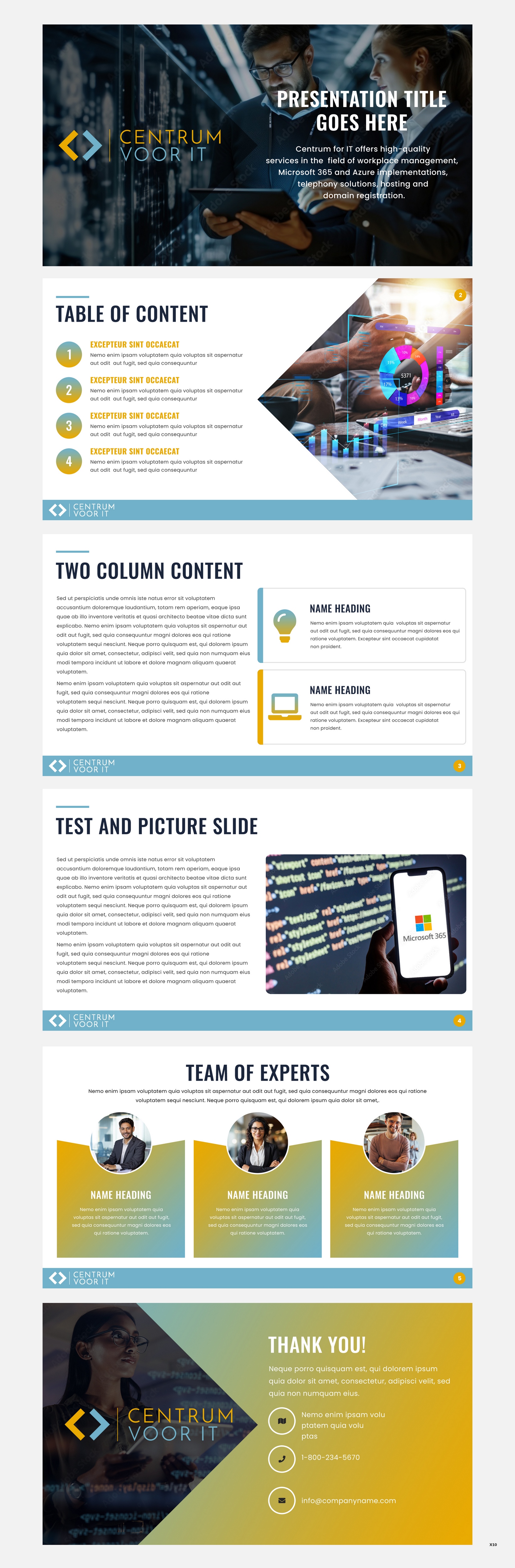 PowerPoint Design by pb for Centrum voor IT       VATID: NL002201642B67 | Design #31650129