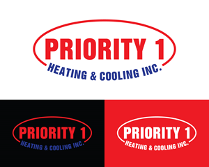 Logo Design by Box Graphic for Priority 1 Heating & Cooling Inc. | Design: #31651112