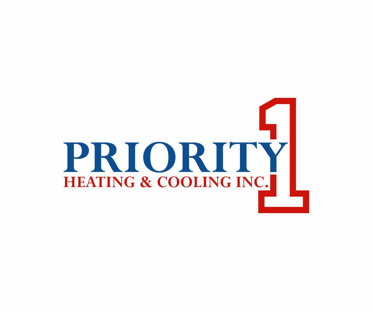 Logo Design by Thati Designs for Priority 1 Heating & Cooling Inc. | Design #31656051