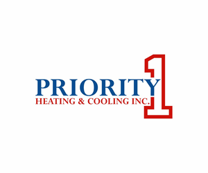 Logo Design by Thati Designs for Priority 1 Heating & Cooling Inc. | Design: #31656051