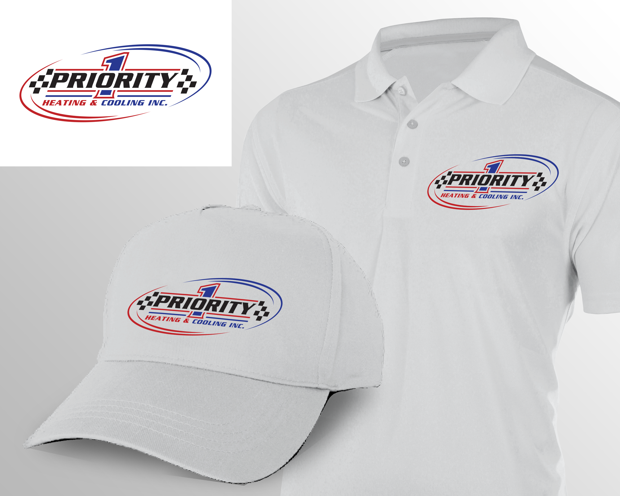 Logo Design by RA-bica for Priority 1 Heating & Cooling Inc. | Design #31653856
