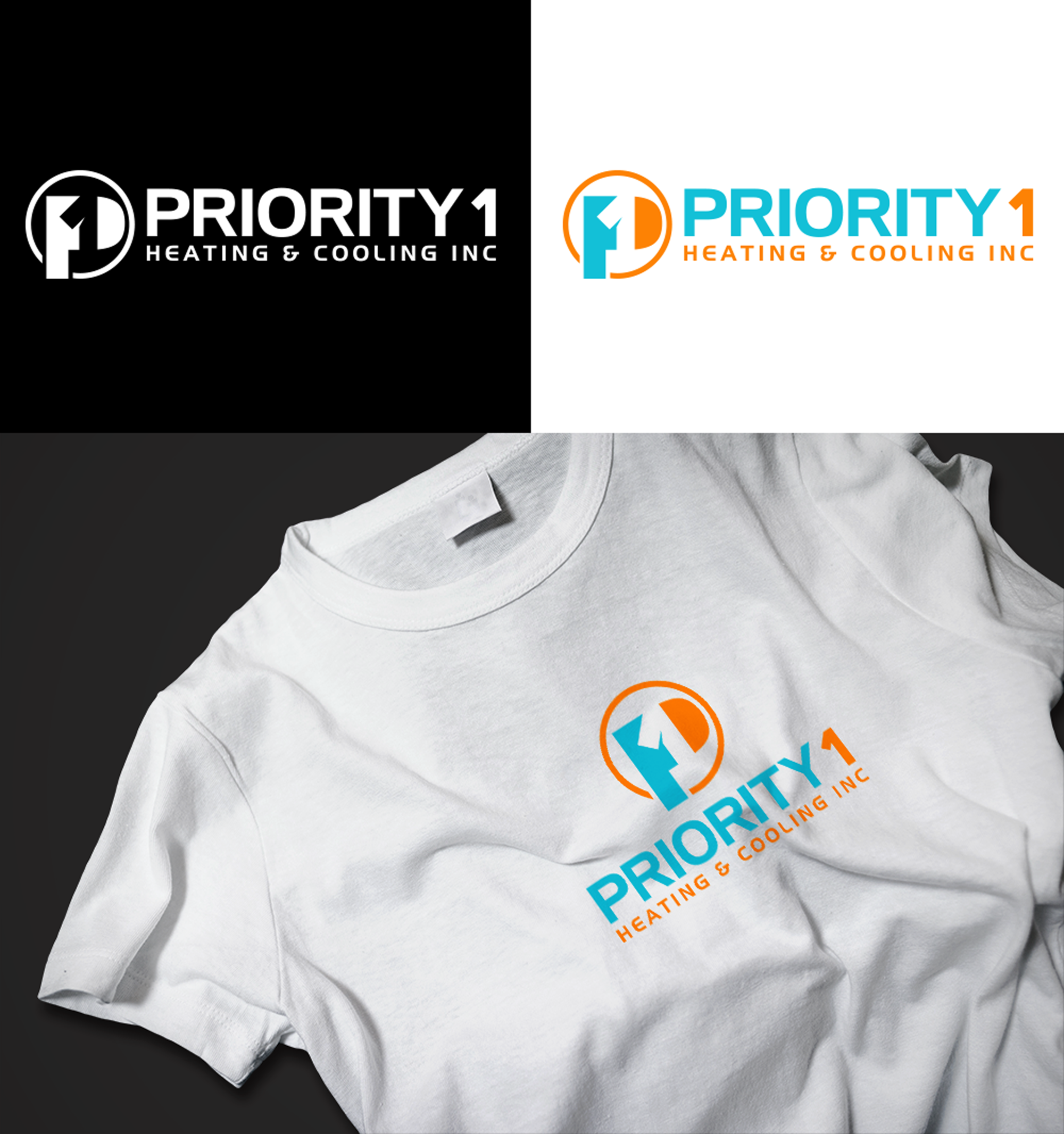 Design de Logo par RA-bica pour Priority 1 Heating & Cooling Inc. | Design #31653989
