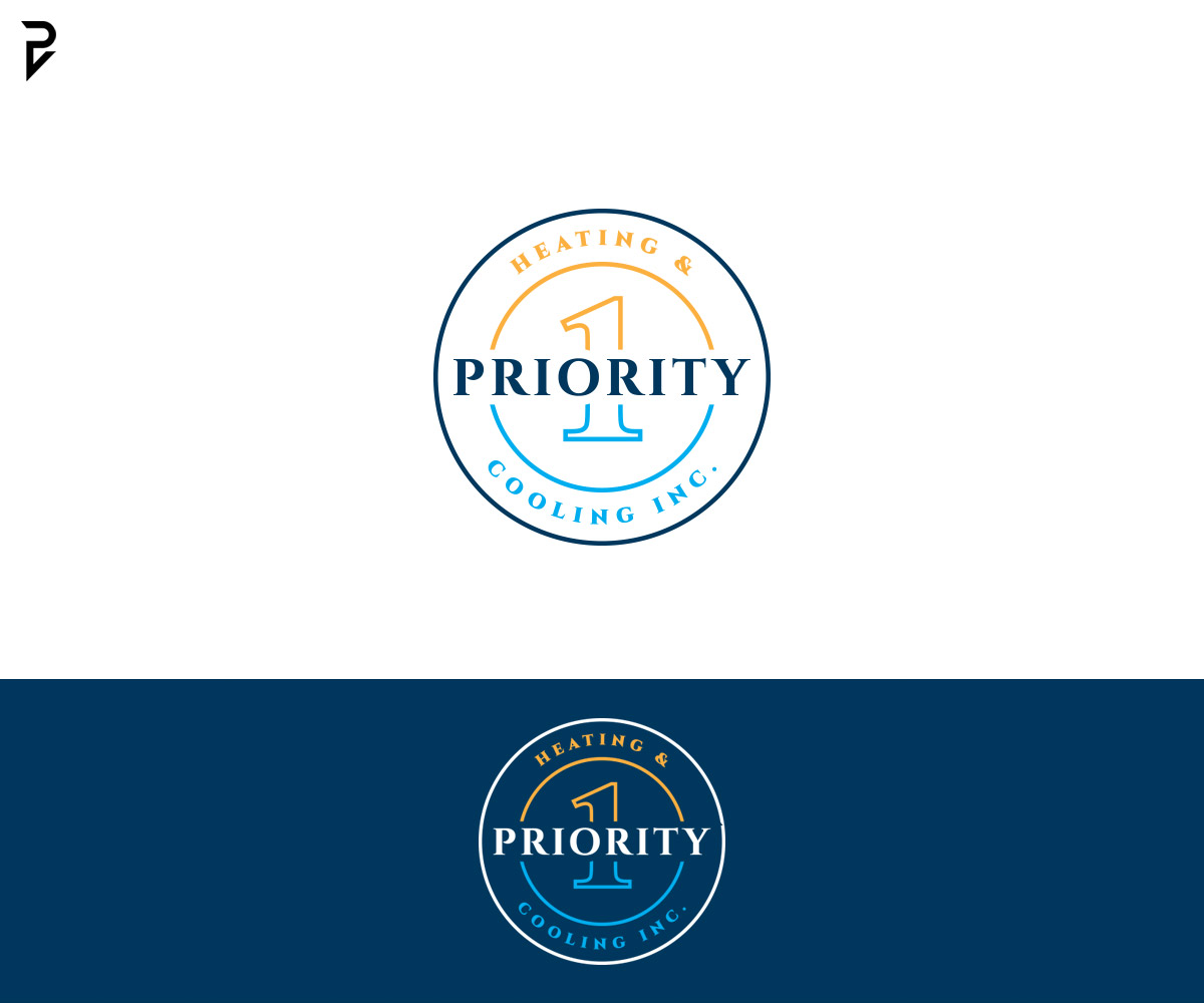 Logo Design by poisonvectors for Priority 1 Heating & Cooling Inc. | Design #31651858