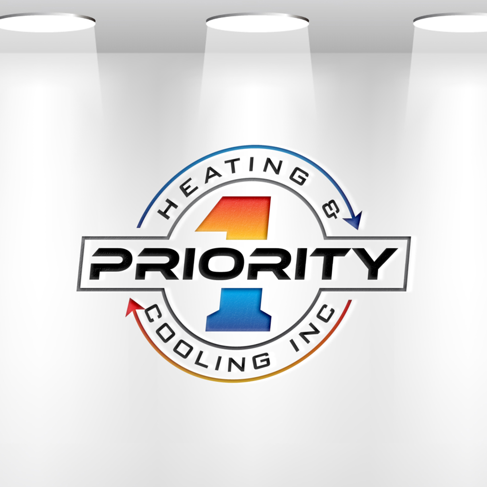 Logo Design by DesignNXT for Priority 1 Heating & Cooling Inc. | Design #31652910