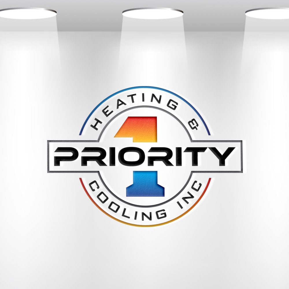 Logo Design by DesignNXT for Priority 1 Heating & Cooling Inc. | Design #31652911