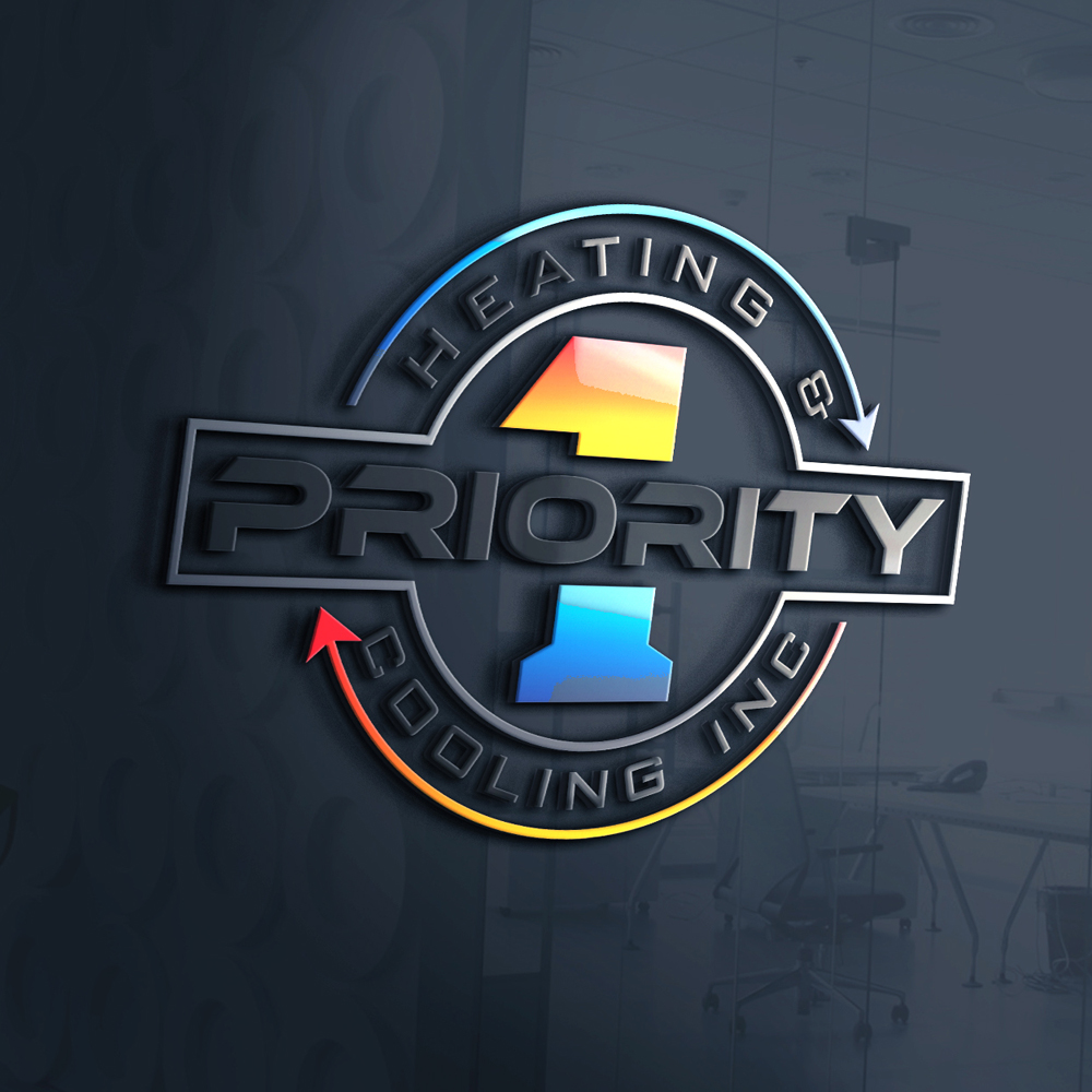 Diseño de Logo por DesignNXT para Priority 1 Heating & Cooling Inc. | Diseño #31652912