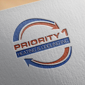 Logo Design by DesignNXT for Priority 1 Heating & Cooling Inc. | Design: #31652949
