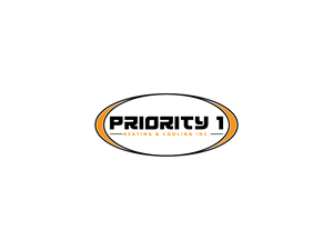 Logo Design by Owltive for Priority 1 Heating & Cooling Inc. | Design: #31651268