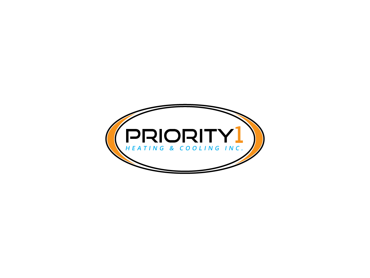 Logo Design by Owltive for Priority 1 Heating & Cooling Inc. | Design #31651269
