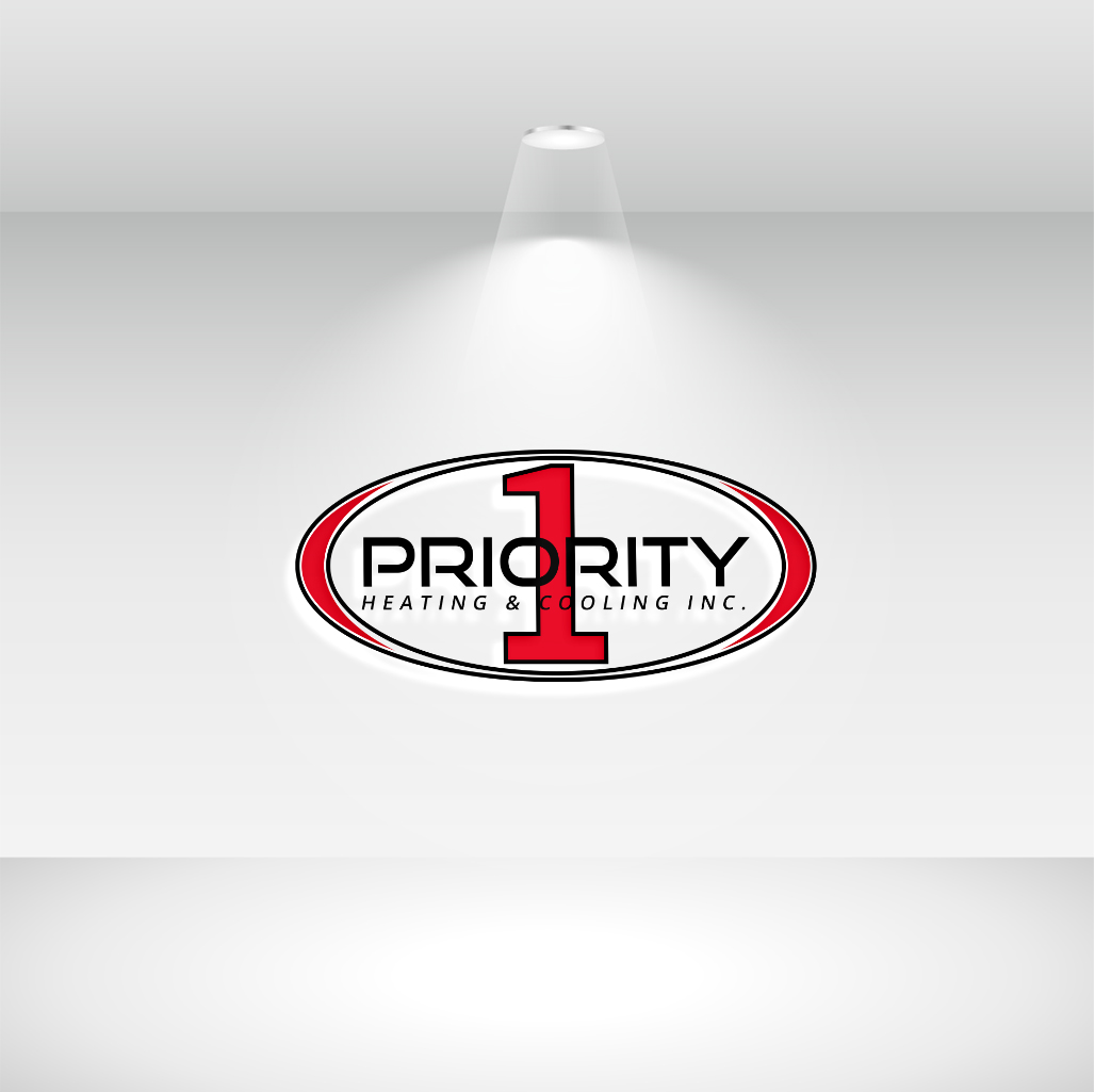 Logo Design by Owltive for Priority 1 Heating & Cooling Inc. | Design #31658318