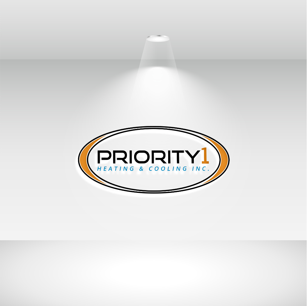 Logo Design by Owltive for Priority 1 Heating & Cooling Inc. | Design #31658319