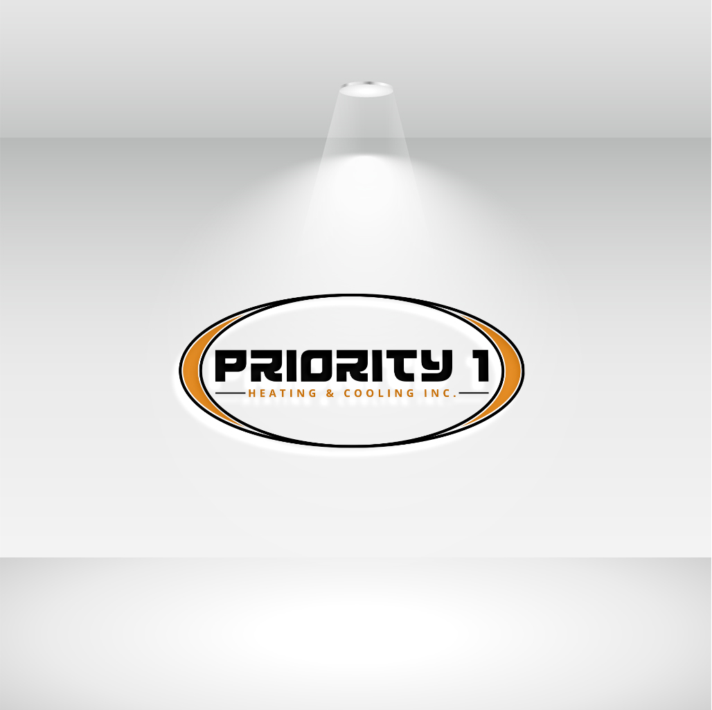 Logo Design by Owltive for Priority 1 Heating & Cooling Inc. | Design #31658320