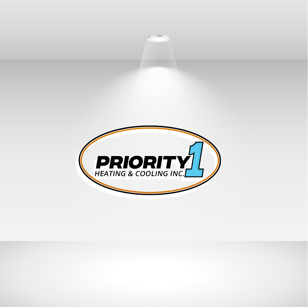 Logo Design by Owltive for Priority 1 Heating & Cooling Inc. | Design #31658321
