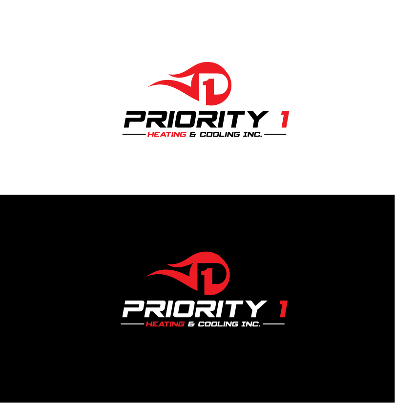Logo Design by zebronicgraphic for Priority 1 Heating & Cooling Inc. | Design #31651401