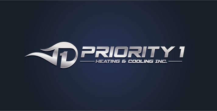 Logo Design by zebronicgraphic for Priority 1 Heating & Cooling Inc. | Design #31657305