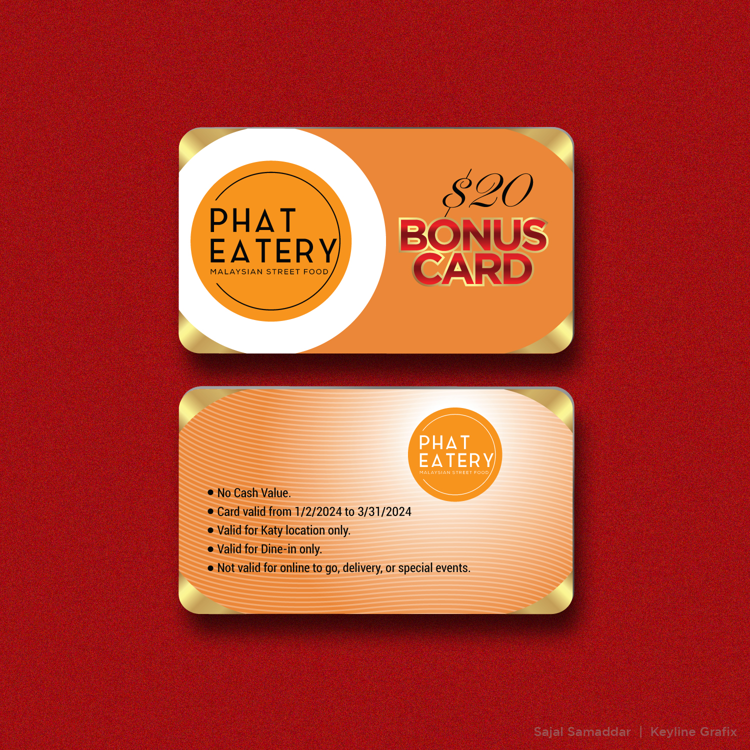 Card Design by Sajal Samaddar for Phat Kitchen | Design #31654479