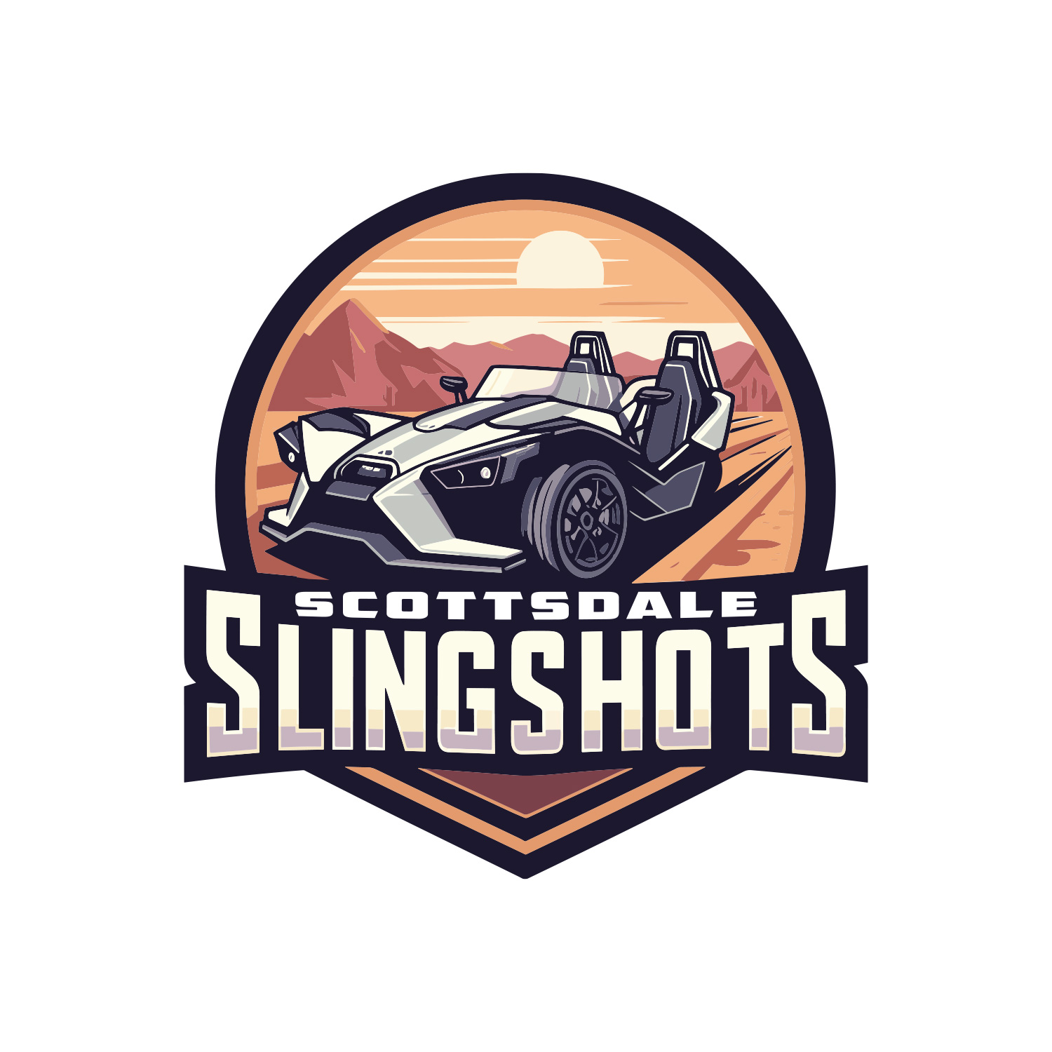 Logo Design by Valtti Design for Scottsdale Slingshots  | Design #31656374