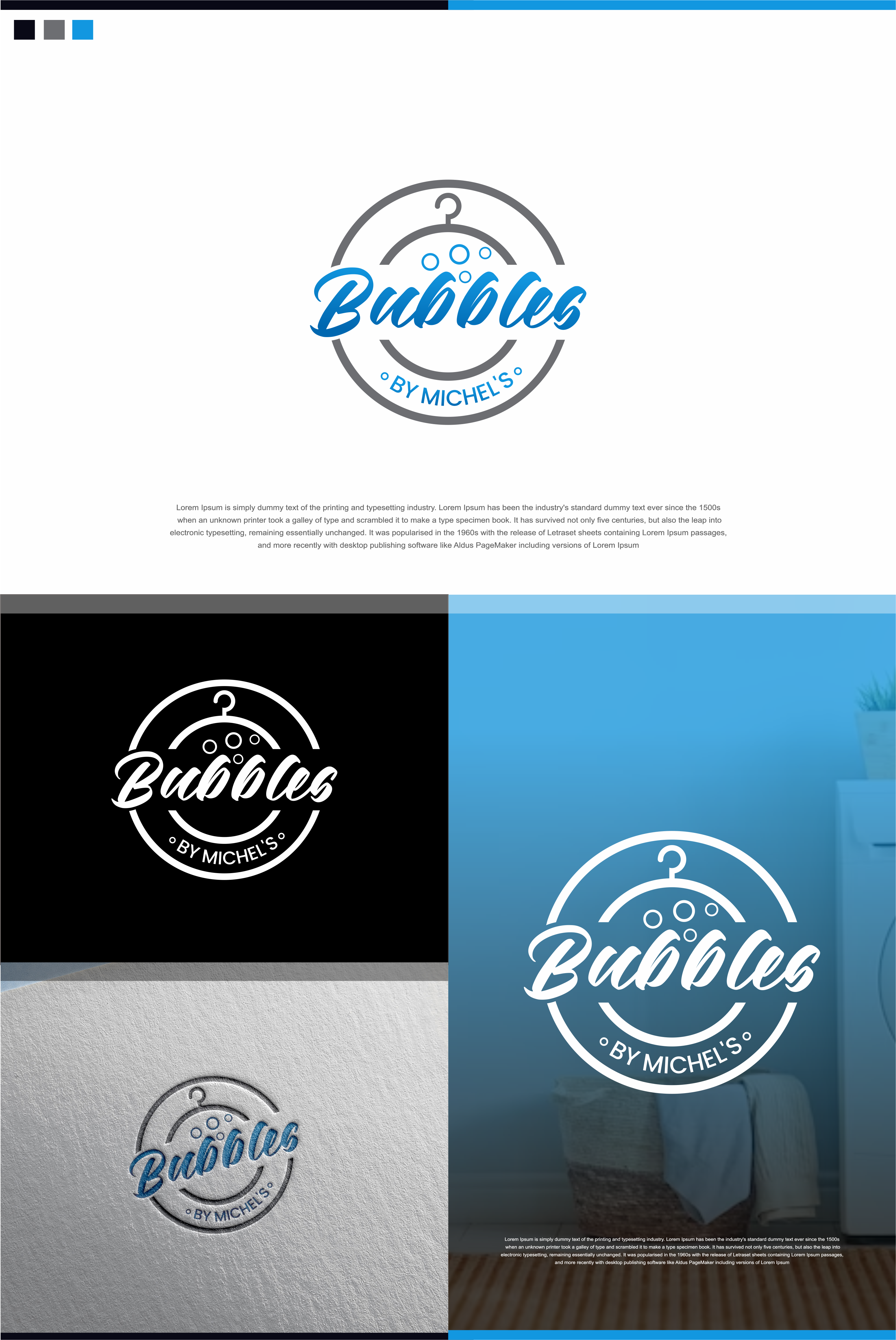 Logo Design by TULLUS STUDIO™ for Michel's Dry Cleaners | Design #31659339