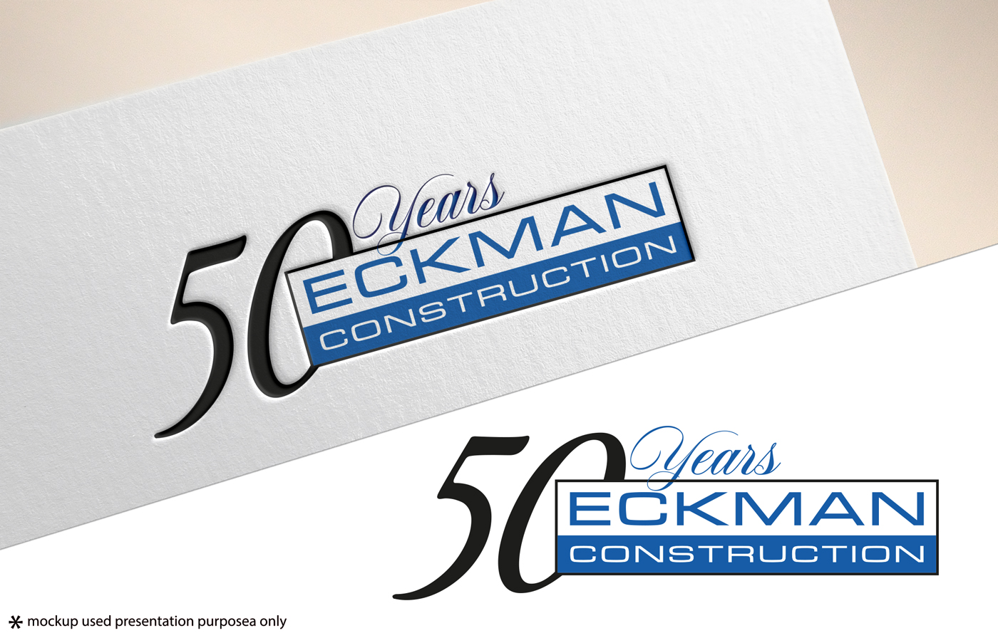 Logo Design by Rubia@ for Eckman Construction | Design #31658938