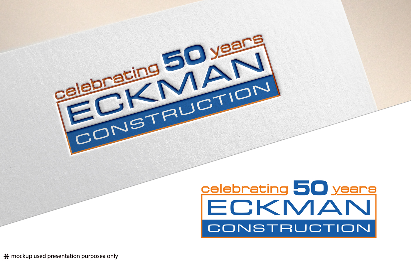 Logo Design by Rubia@ for Eckman Construction | Design #31658939