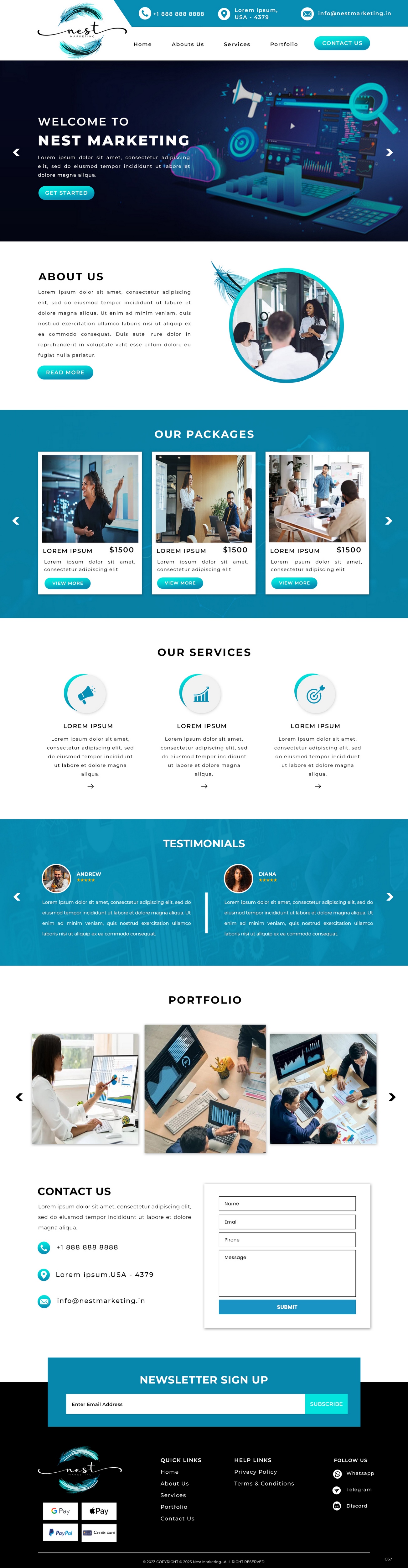 Web Design by pb for Nest Marketing | Design #31673737