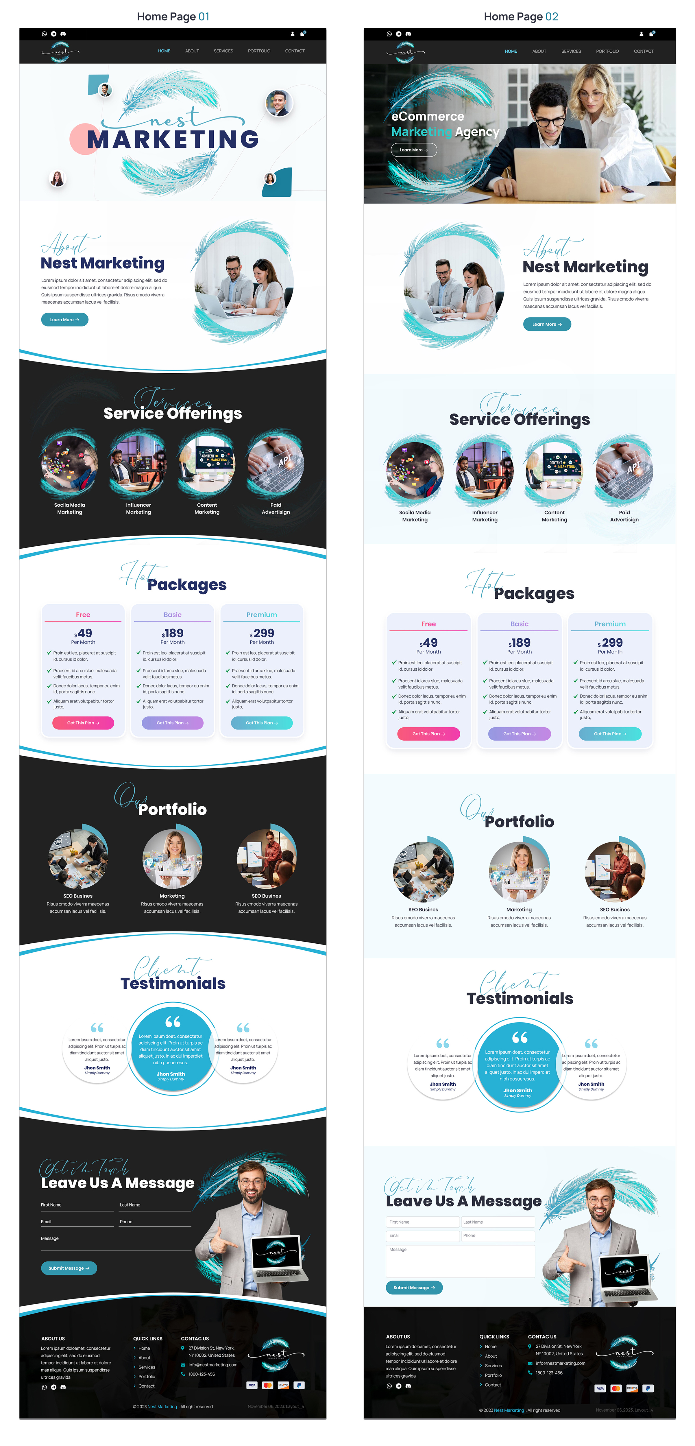 Diseño Web por sai.designer87 para Nest Marketing | Diseño #31673661